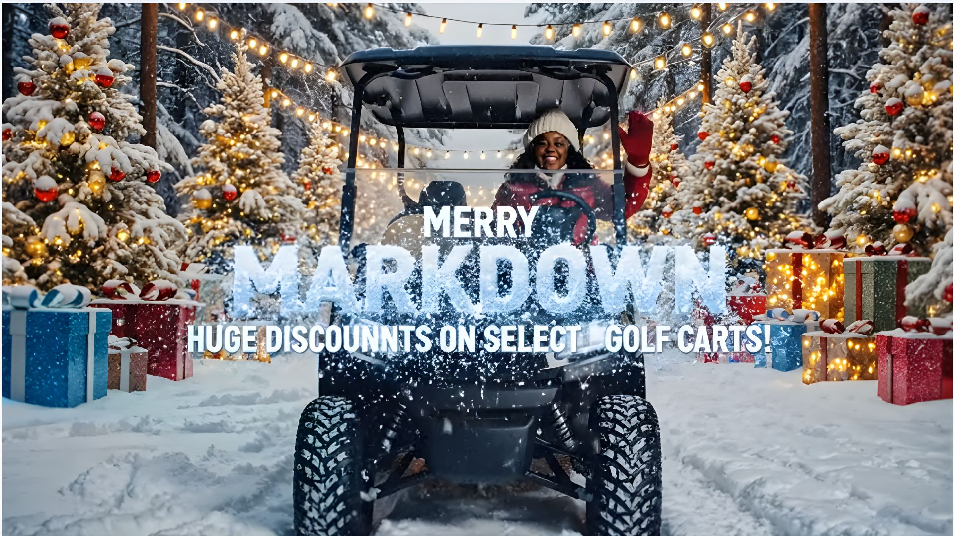 The Merry Markdown Golf Cart Sales Event 1920x1080